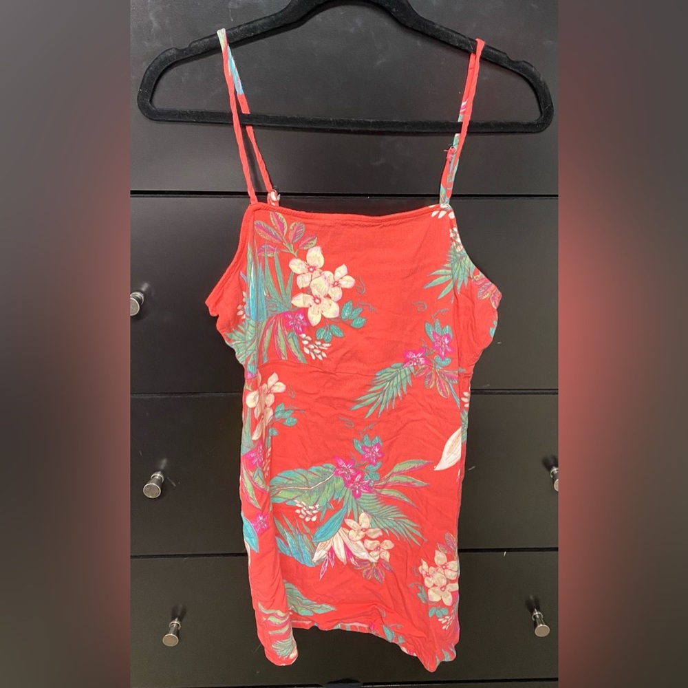 Wild Fable size Large coral floral dress